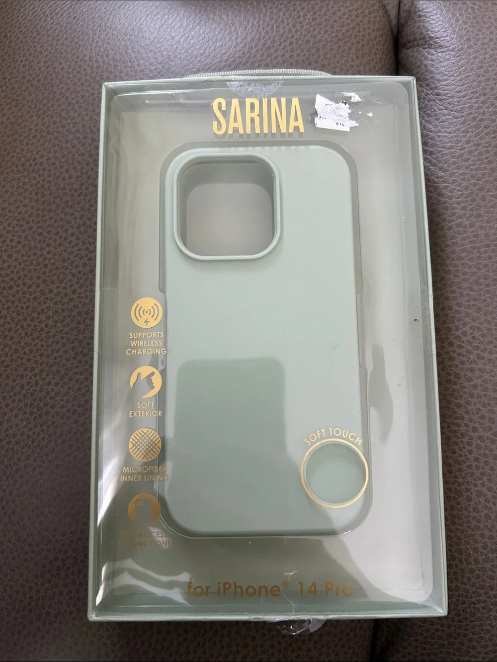 Sarina Soft Touch Sage Green iPhone 14 Pro Case